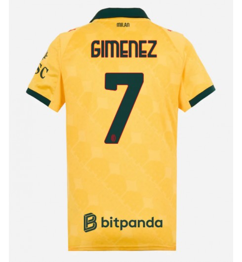 Ženske Nogometnih dresov AC Milan Santiago Gimenez #7 Tretji 2025-26 Kratki rokavi Ženske Nogometnih dresov AC Milan Santiago Gimenez #7 Tretji 2025-26 Kratki rokavi